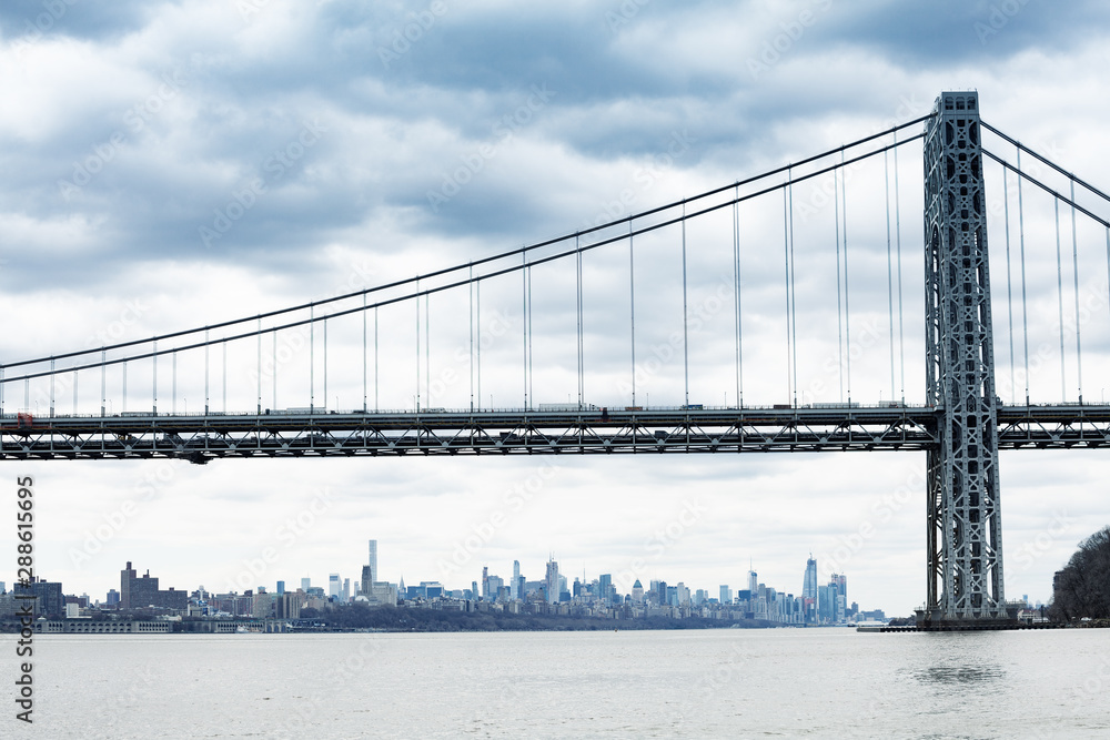 George Washington Bridge in New York and Manhattan George Washington Bridge in New York and Manhattan