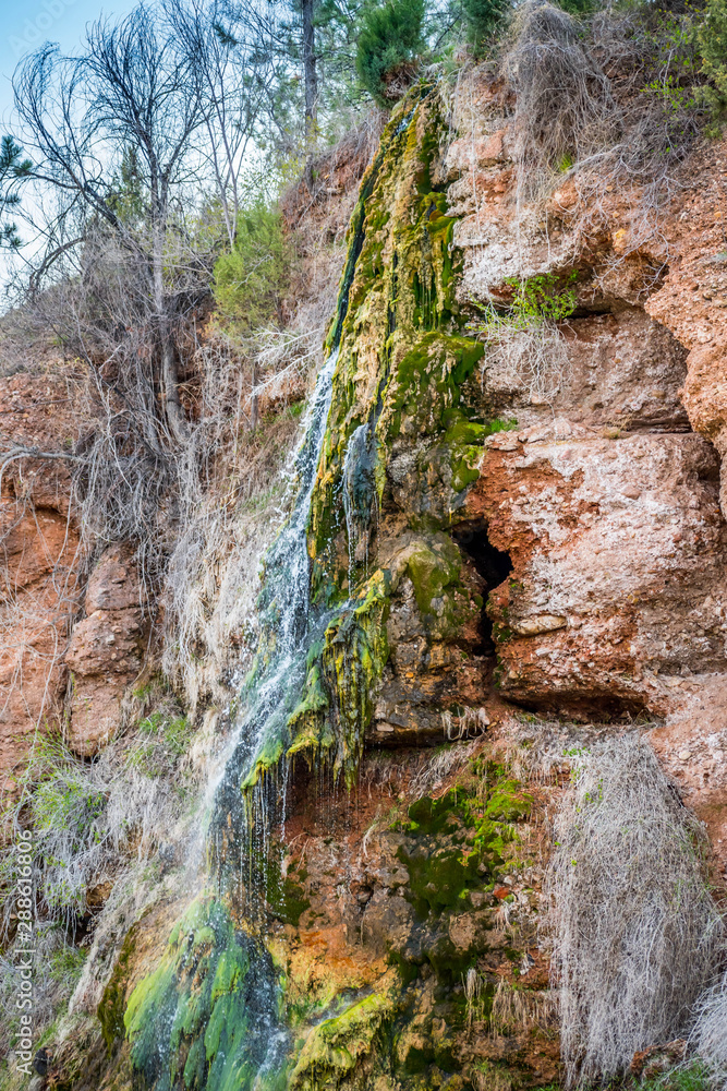 A small waterfall in Freedom Trail in Wind Cave National Park, South Dakota