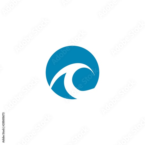Water wave Logo Template, design vector, sea , holiday
