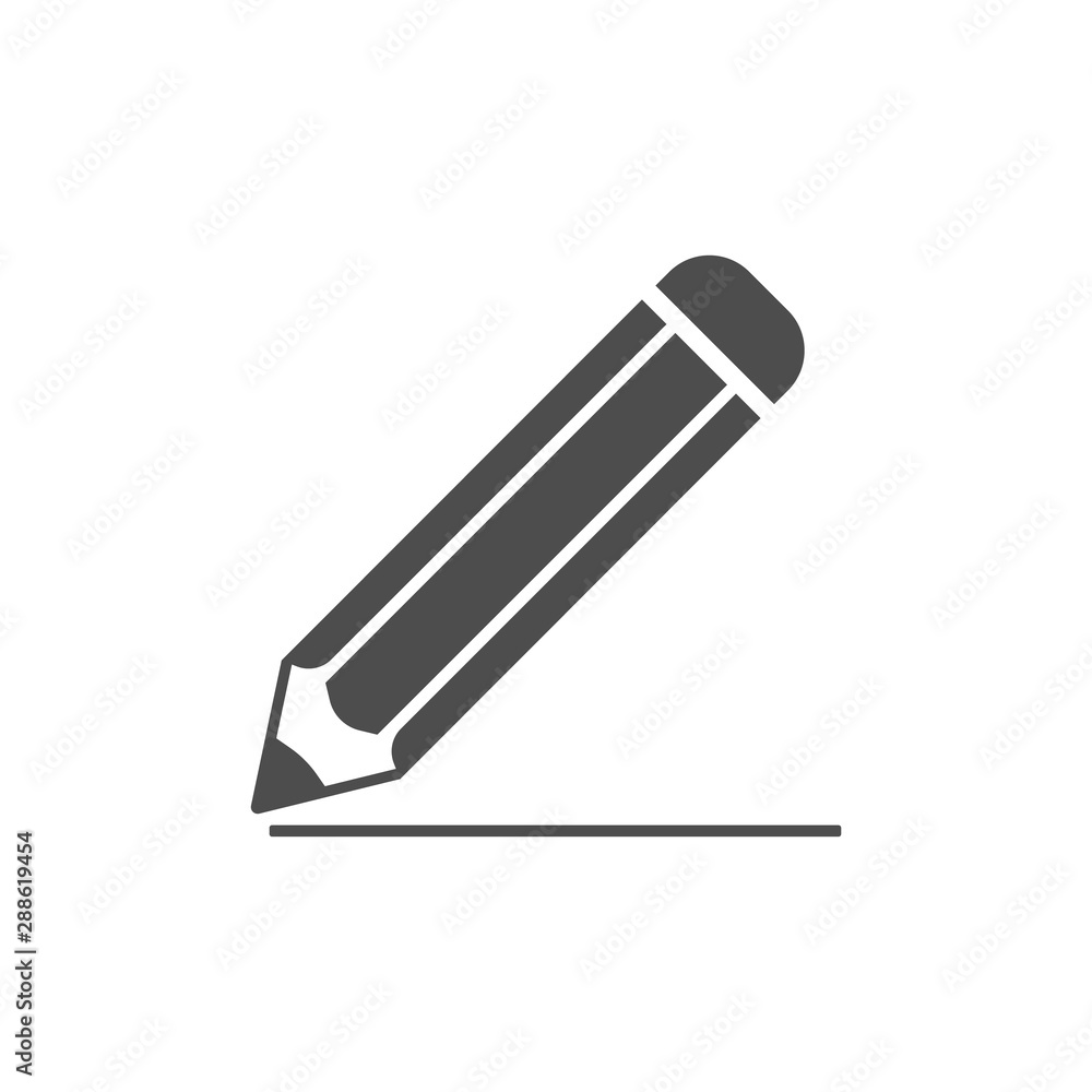 Pencil icon vector isolated on white background Pencil icon vector isolated on white background