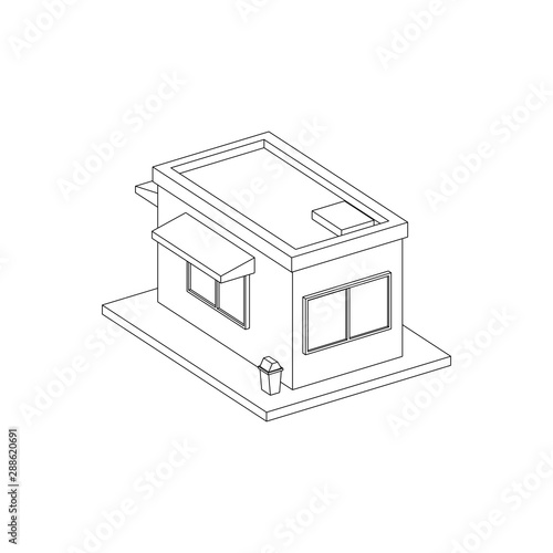 Simple Store Isometric Line