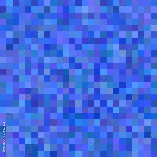 Geometric abstract square tiled pattern background - vector design from squares in blue tones