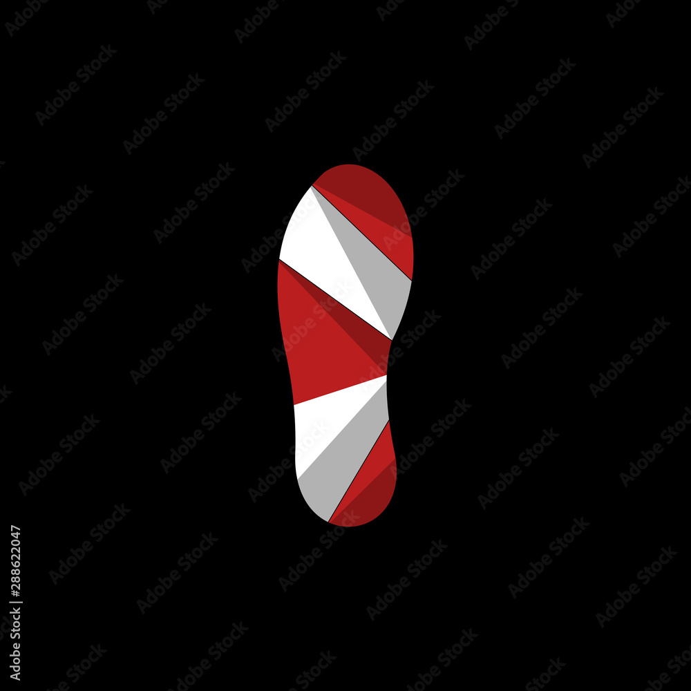 Feet Polygon Abstract Modern Icon Logo Design Template Element Vector