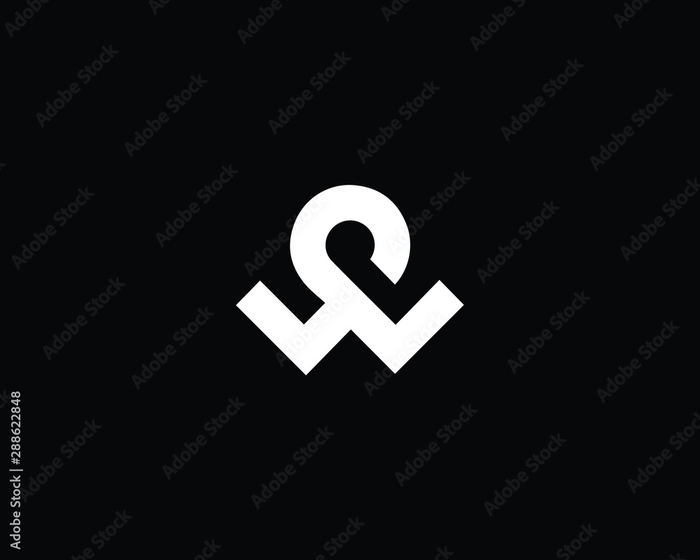 Creative and Minimalist Letter WS SW Logo Design Icon | Editable in Vector Format in Black and White Color Creative and Minimalist Letter WS SW Logo Design Icon | Editable in Vector Format in Black and White Color