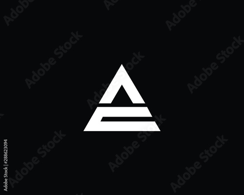 Creative and Minimalist Letter AC CA Logo Design Icon | Editable in Vector Format in Black and White Color
