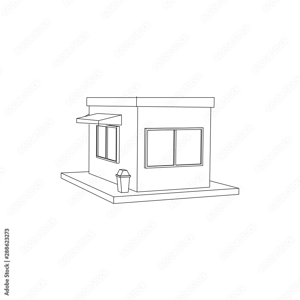 Simple Store Line Art Simple Store Line Art