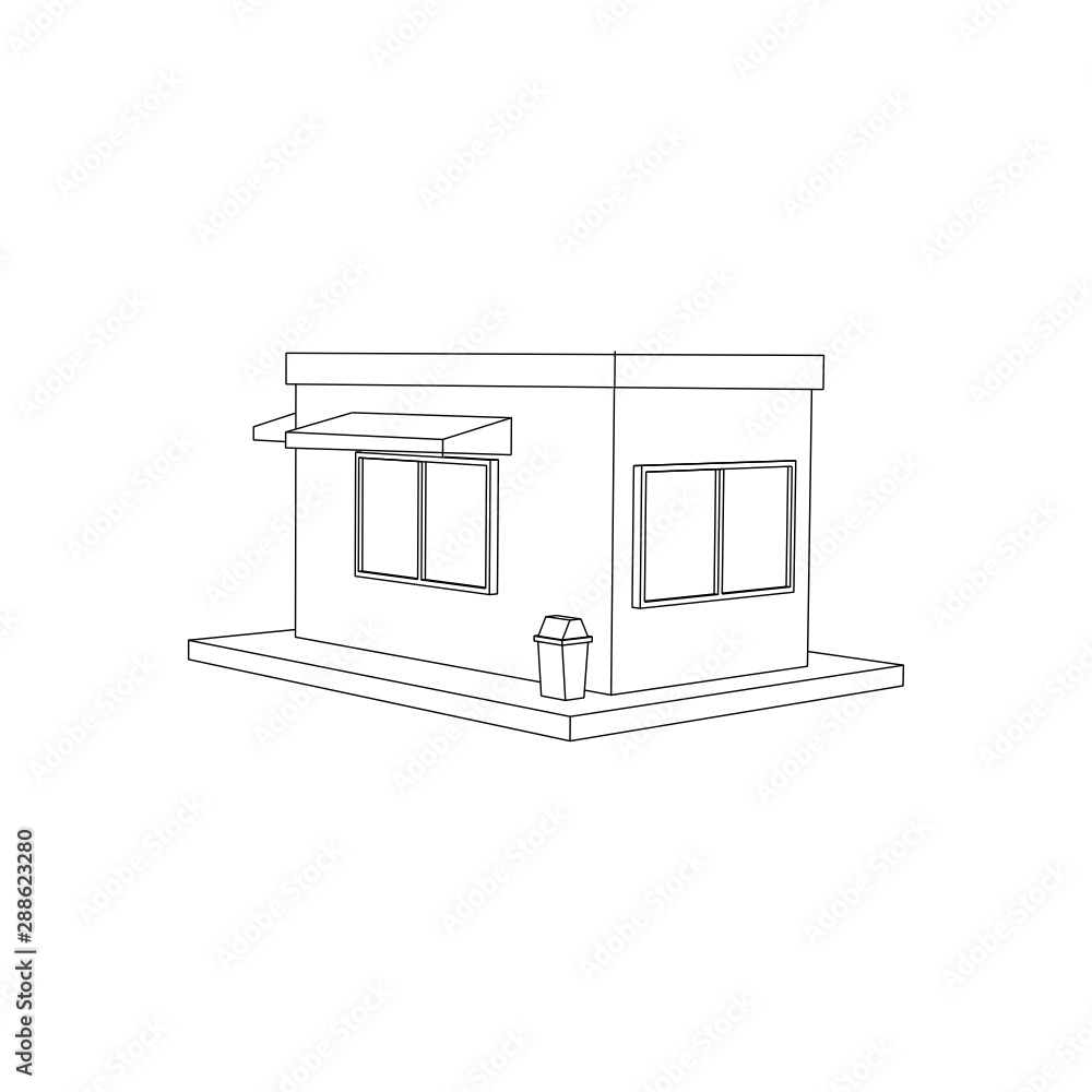 Simple Store Line Art Simple Store Line Art
