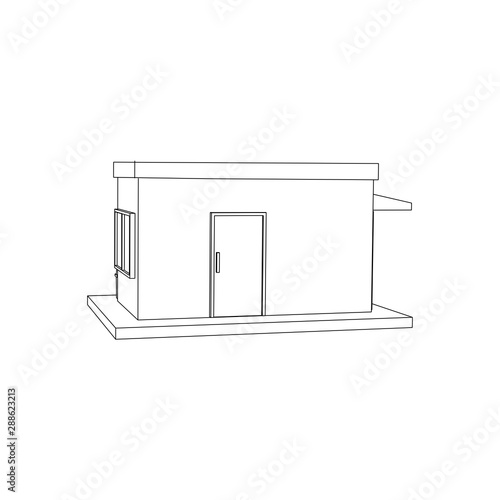 Simple Store Line Art