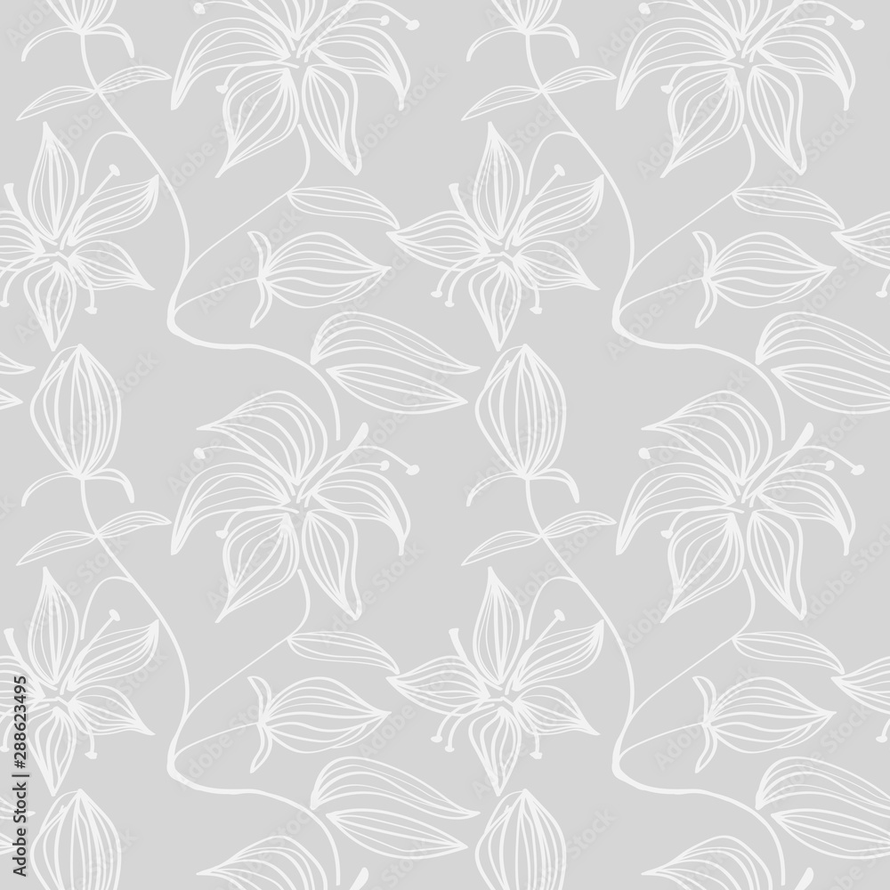 floral seamless pattern with flowers and leaves floral seamless pattern with flowers and leaves