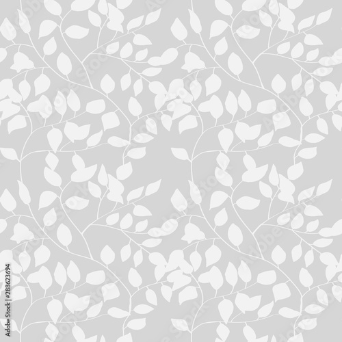 Floral abstract seamless pattern leaves