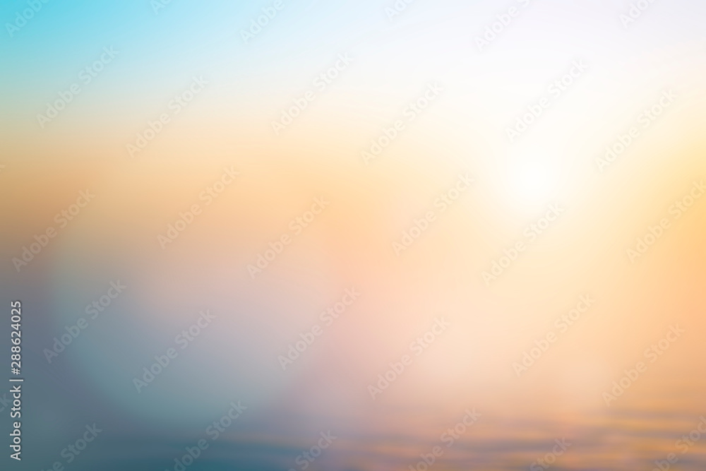 Summer holiday concept: Abstract blur beach sunset texture background - obrazy, fototapety, plakaty 