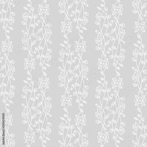abstract floral seamless pattern with leaves