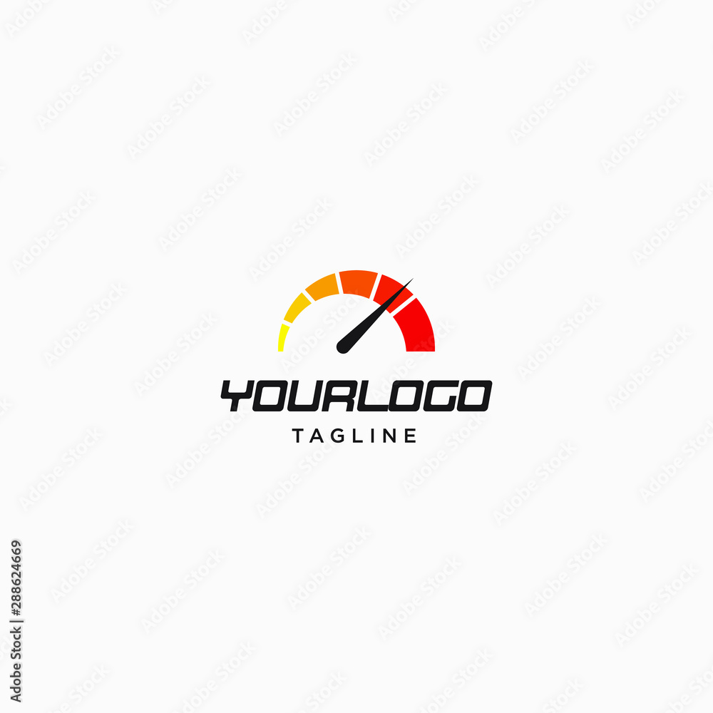 minimalist speedometer logo design template minimalist speedometer logo design template