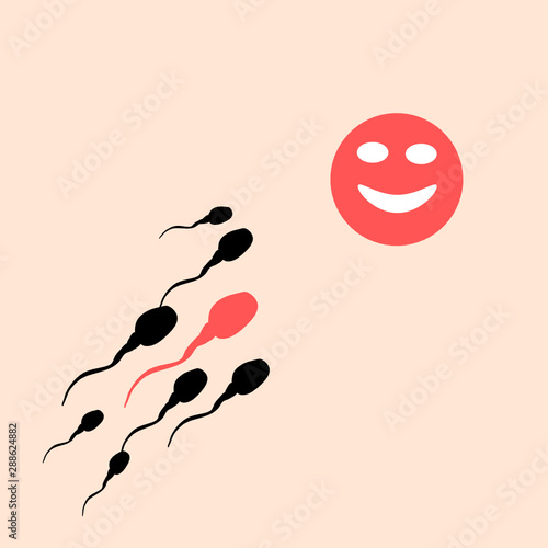 sperm and egg. vector illustration.