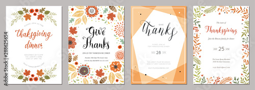 Thanksgiving greeting cards and invitations.
