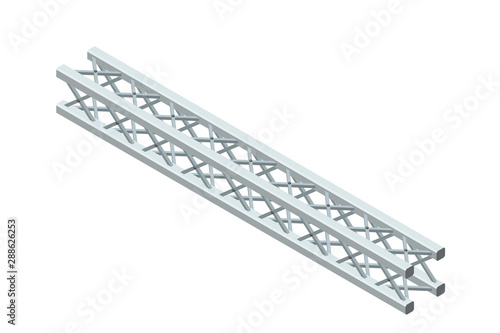 Truss girder. Isolated on white background. Vector illustration.