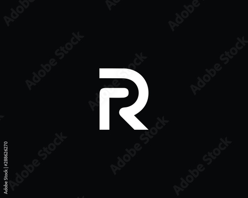 Creative and Minimalist Letter R RR Logo Design Icon | Editable in Vector Format in Black and White Color