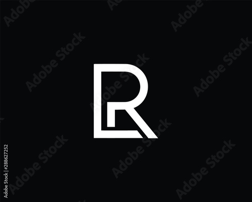 Foto Creative and Minimalist Letter LR RL Logo Design Icon | Editable in Vector Forma