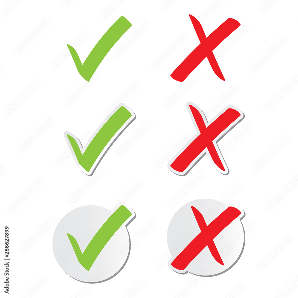 Check mark stickers style brush Check mark stickers style brush
