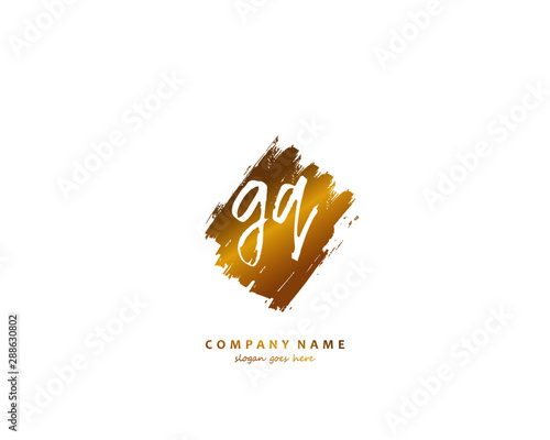  GQ Initial letter logo template vector