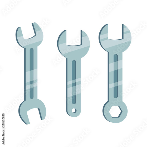 Wrench tool vector design illustration isolated on white background
