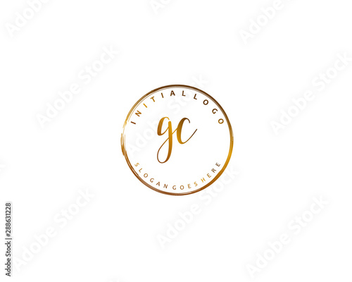  GC Initial letter logo template vector