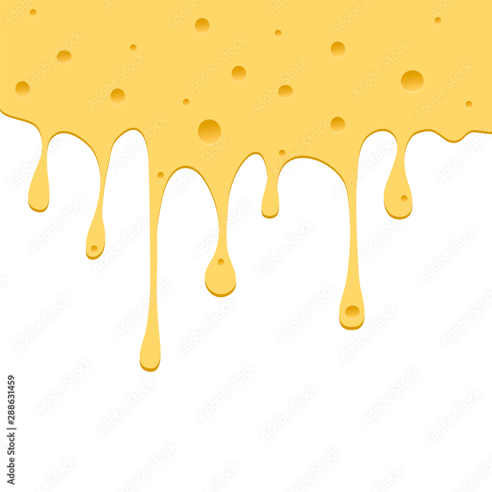 Drips of melted cheese. Vector illustration Stock Vector Adobe Stock