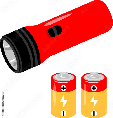 懐中電灯と乾電池