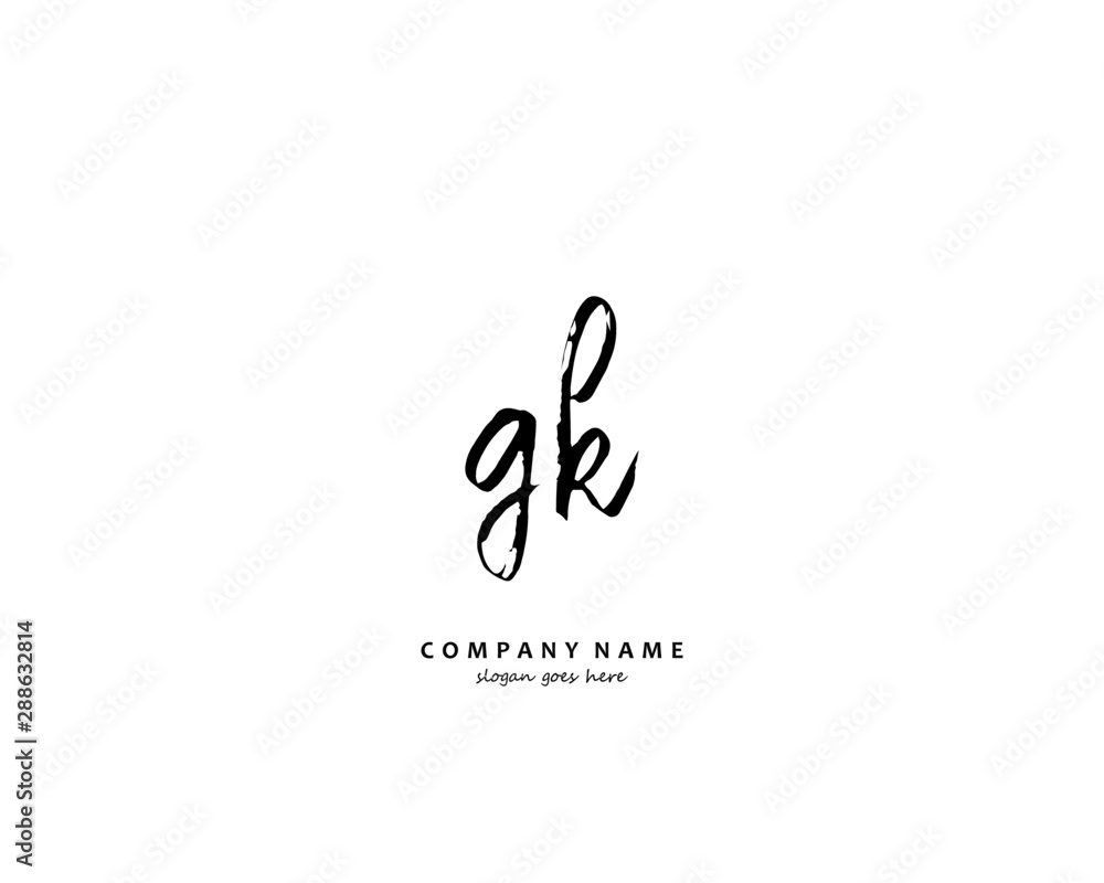 GK Initial letter logo template vector GK Initial letter logo template vector
