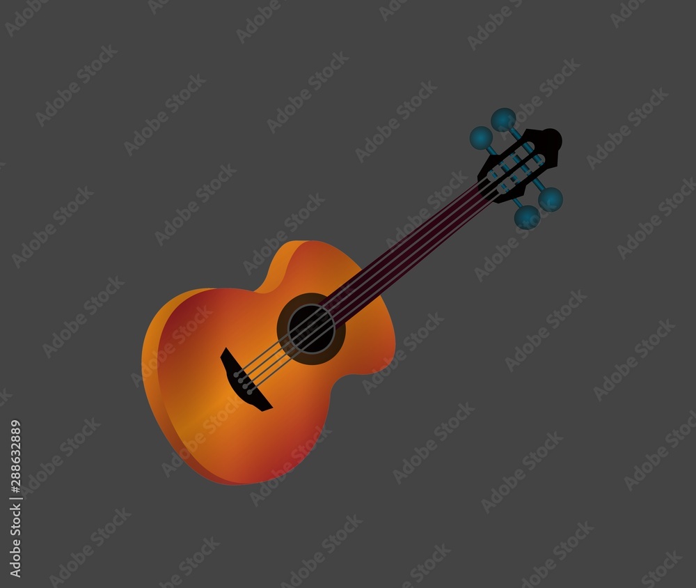 Fototapeta premium guitar on a black background