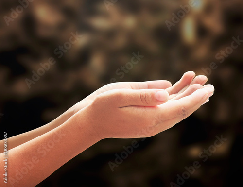 hands on blurred soil background © Choat