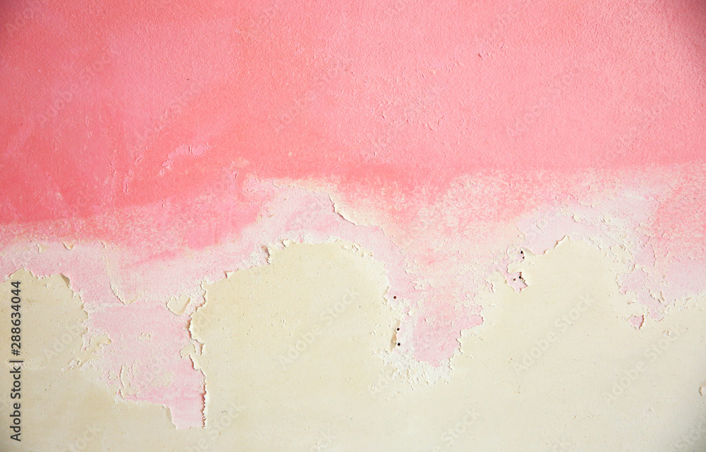 Pink coloured concrete background. Wall texture.