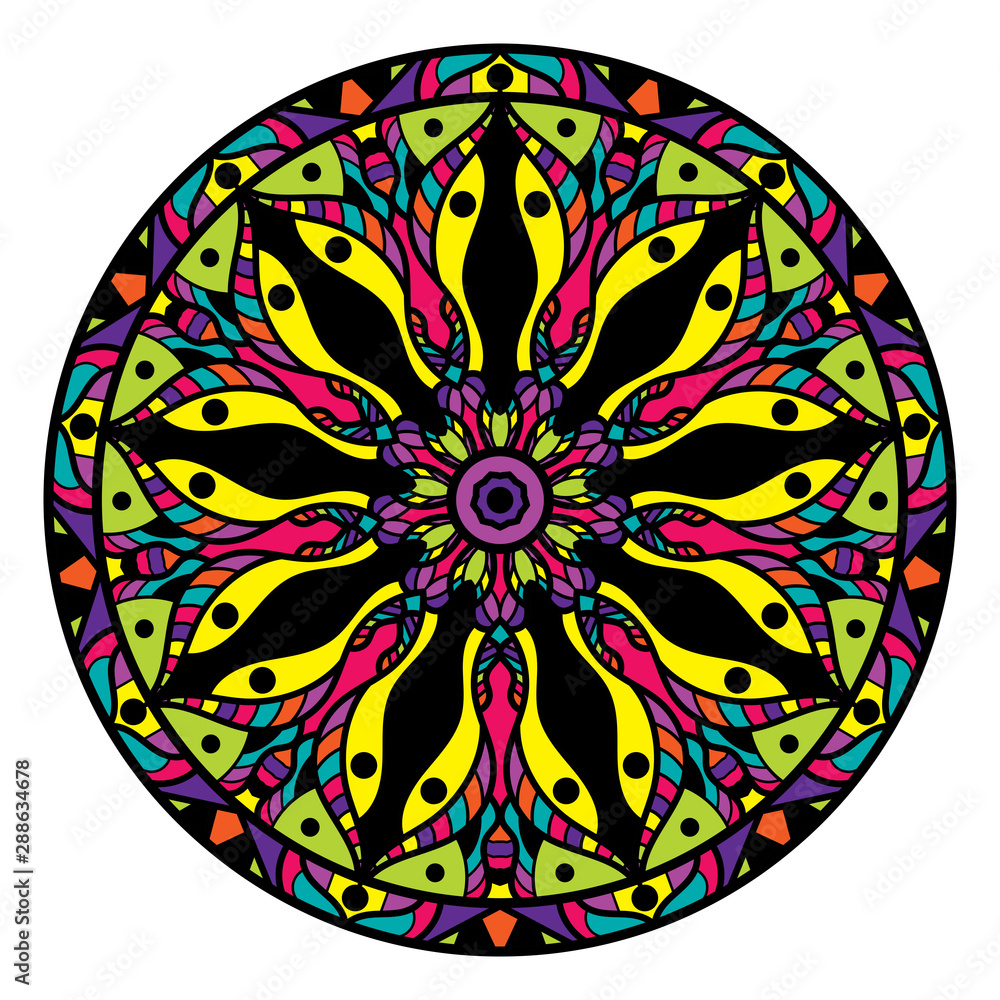 Colorful mandala on a white background Colorful mandala on a white background