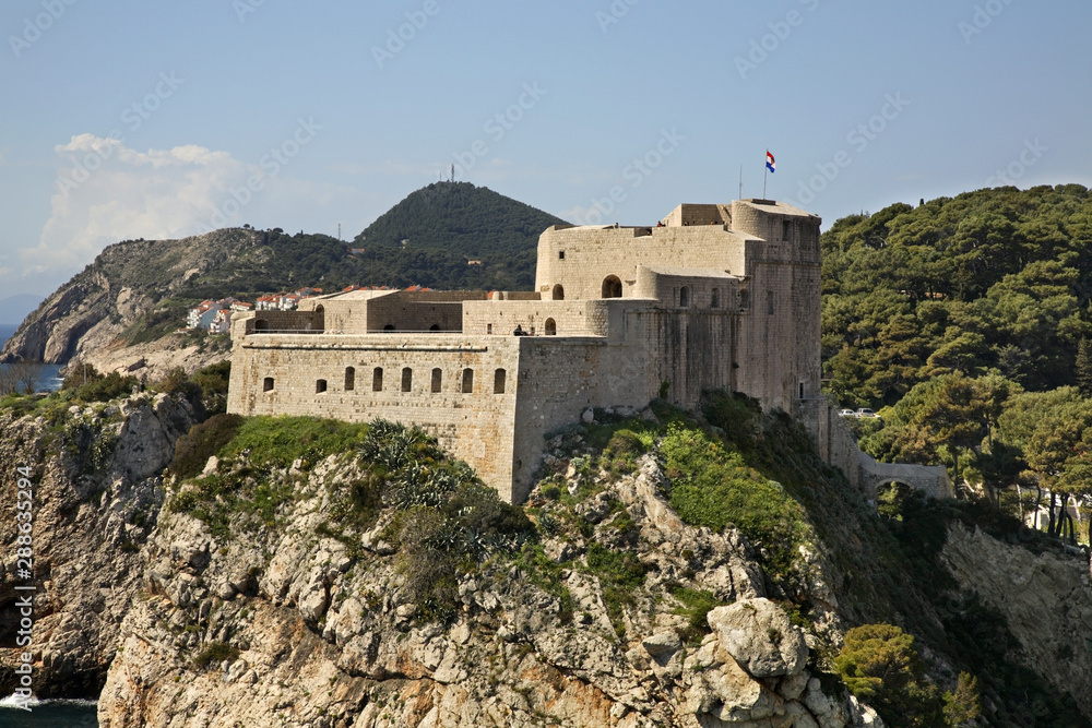 Fort Lovrijenac in Dubrovnik. Croatia