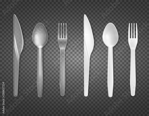 Disposable Tableware Transparent Set
