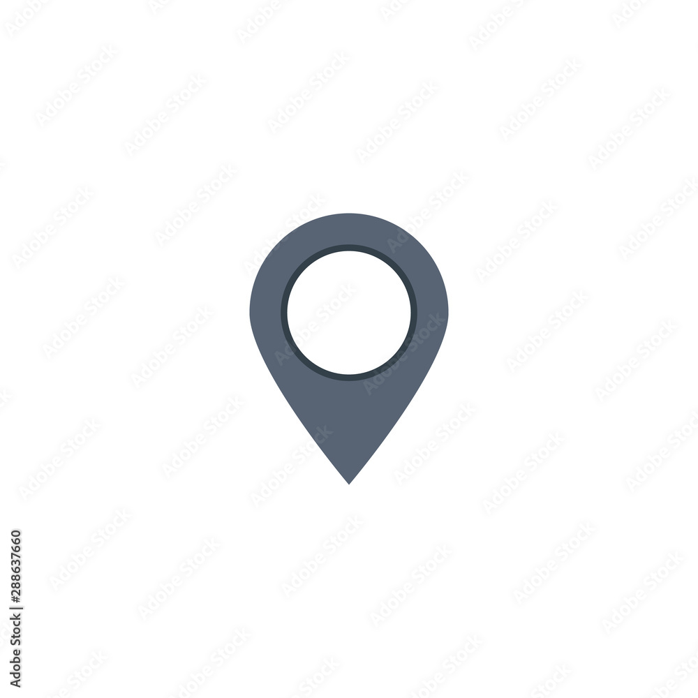 map location pin icon. flat design on white map location pin icon. flat design on white