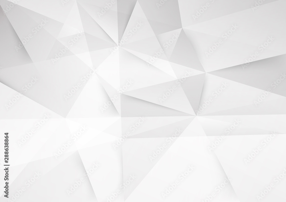 Obraz premium White and grey background. Corporate technology modern design. Pattern style geometric. Abstract modern background used about technology or product presentation backdrop. Vector illustration.