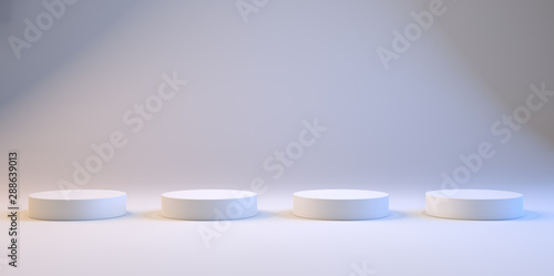 Circle Shape Empty Platorm, Scence Studio Or Pedestal For Display. 3D render photo