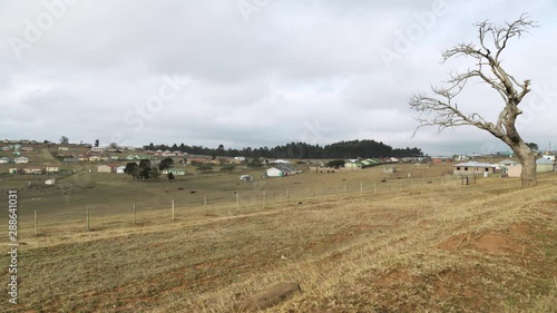 Landscape of tradition Xhosa village in Qunu, Eastern Cape of South Africa where Nelson Mandela grew up as a child. photo