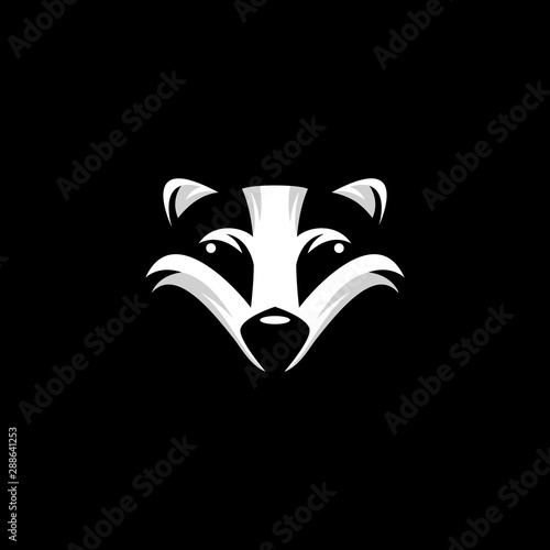 Head Skunk Mascot  Design Vector