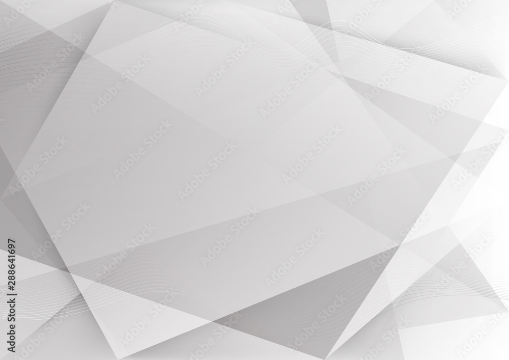 Obraz premium White and grey background. Corporate technology modern design. Pattern style geometric. Abstract modern background used about technology or product presentation backdrop. Vector illustration.