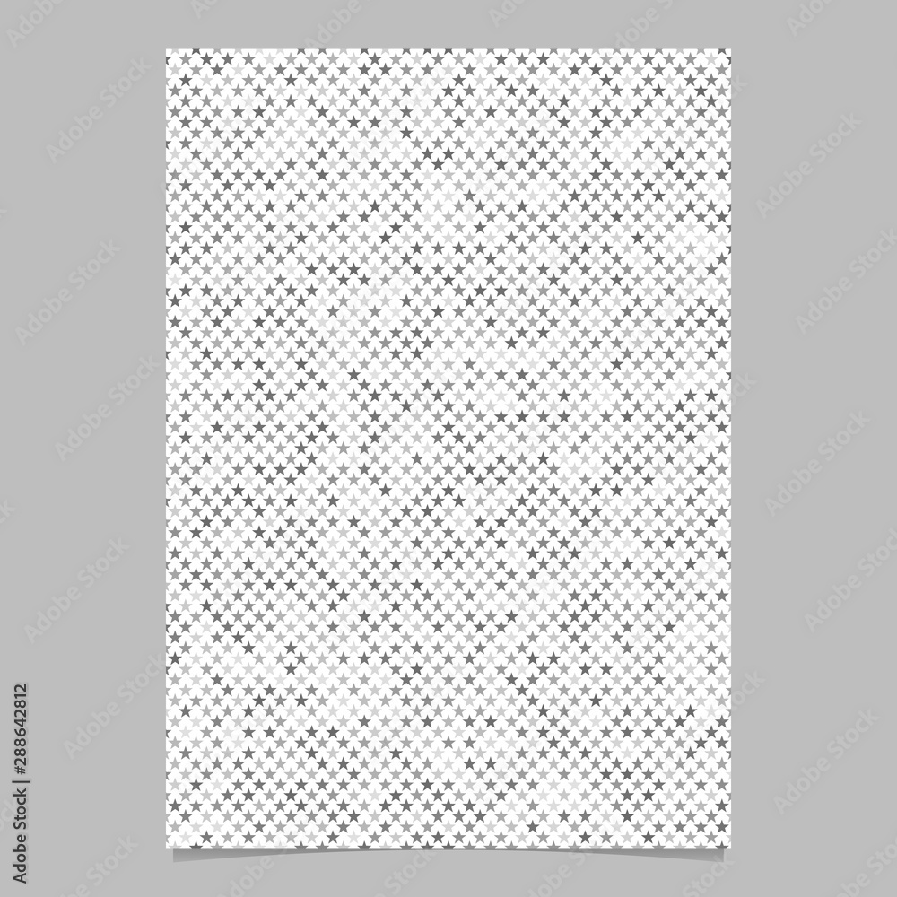 Grey geometrical pentagram star shape pattern background brochure template design