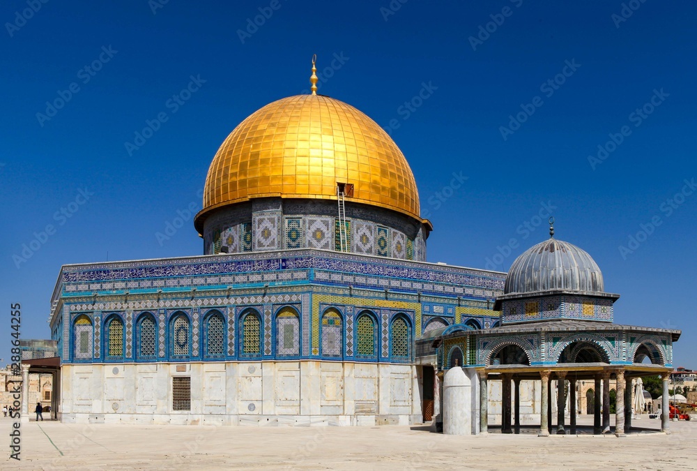 Dome of the Rock on the Temple Mount in the Jerusalem old town.