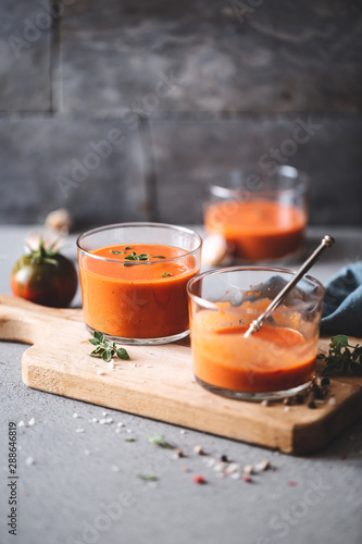 Gaspacho de Tomate et Poivrons rouge