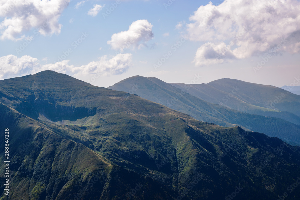 Fagatas mountains in Romania. beautiful summer nature scenery