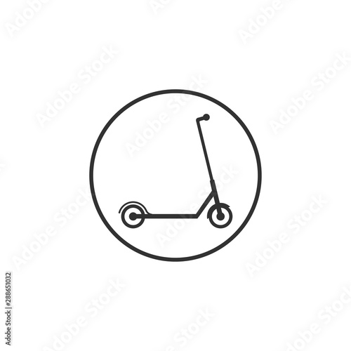 Scooter, transportation icon. Vector illustration, flat design.