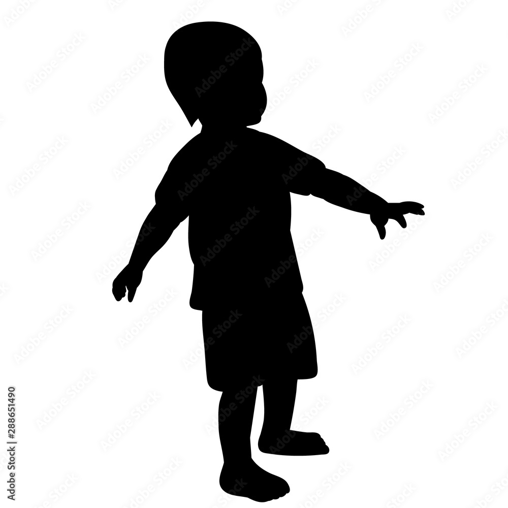  silhouette of a child, boy