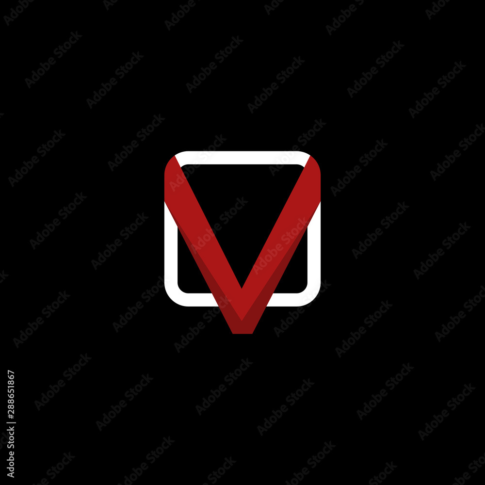 Letter V Media Simplicity Modern Icon Logo Design Template Element Vector Letter V Media Simplicity Modern Icon Logo Design Template Element Vector