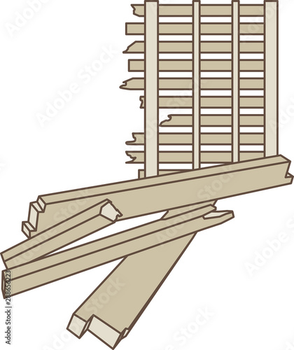 建築廃材イメージイラスト