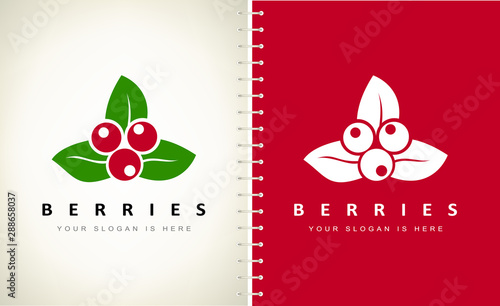 Cranberry berries logo vector design